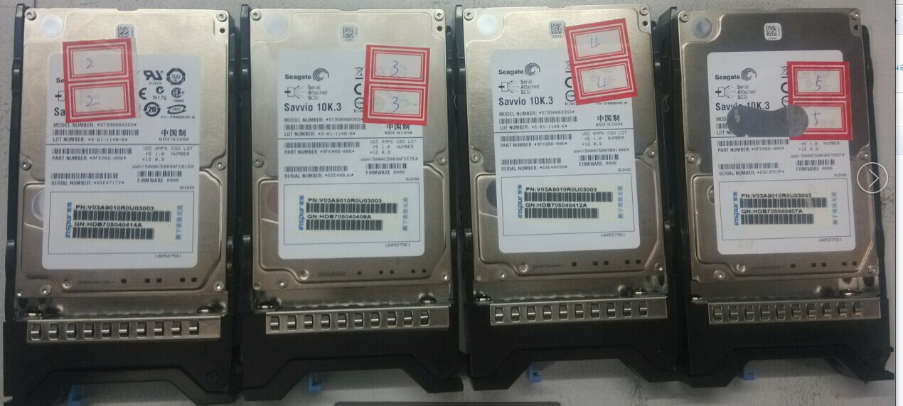 ST数据恢复4块SAS 300GB硬盘组成RAID5，4号硬盘掉线,服务器无法启动。