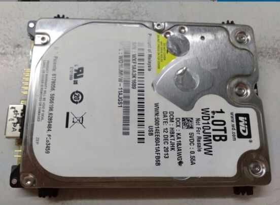 西数数据恢复WD1000GB WD10JMVW-11AJGS1移动硬盘  磁头损坏，开盘数据恢复成功