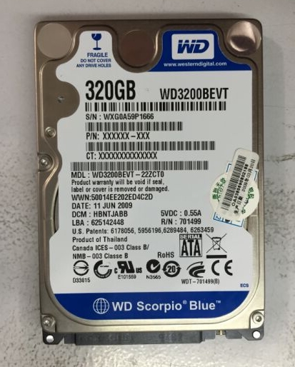 西数数据恢复WD320GB WD3200BPVT-22ZCT0,误删除，数据恢复成功