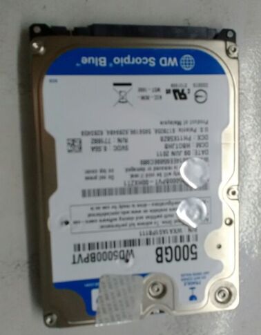 西数数据恢复WD500GB WD5000BPVT-00HXZT1,磁头损坏，开盘数据恢复成功