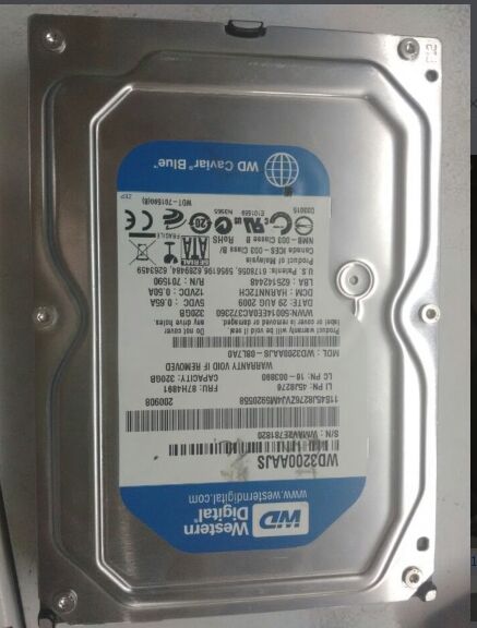 西数数据恢复WD3200AAJS-08L7A0台式机320GB硬盘，磁头损坏，开盘数据恢复成功